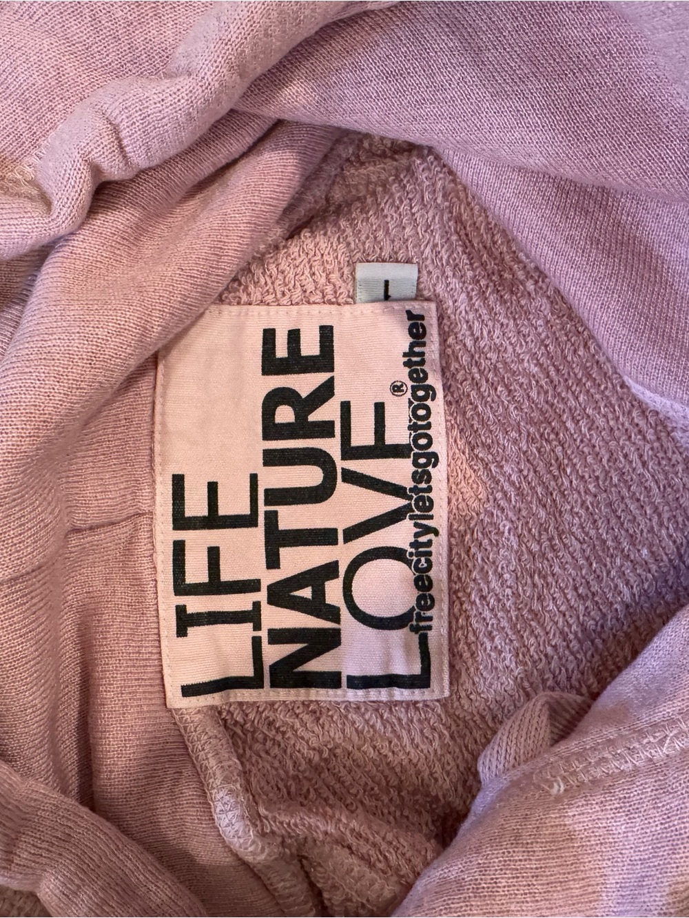 freecity Dusty Rose Lightweight Hoodie Sweatshirt - Picture 4 of 4